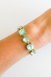 Cushion Stone Bracelet - Aqua-230 Jewelry-NYW-Coastal Bloom Boutique, find the trendiest versions of the popular styles and looks Located in Indialantic, FL