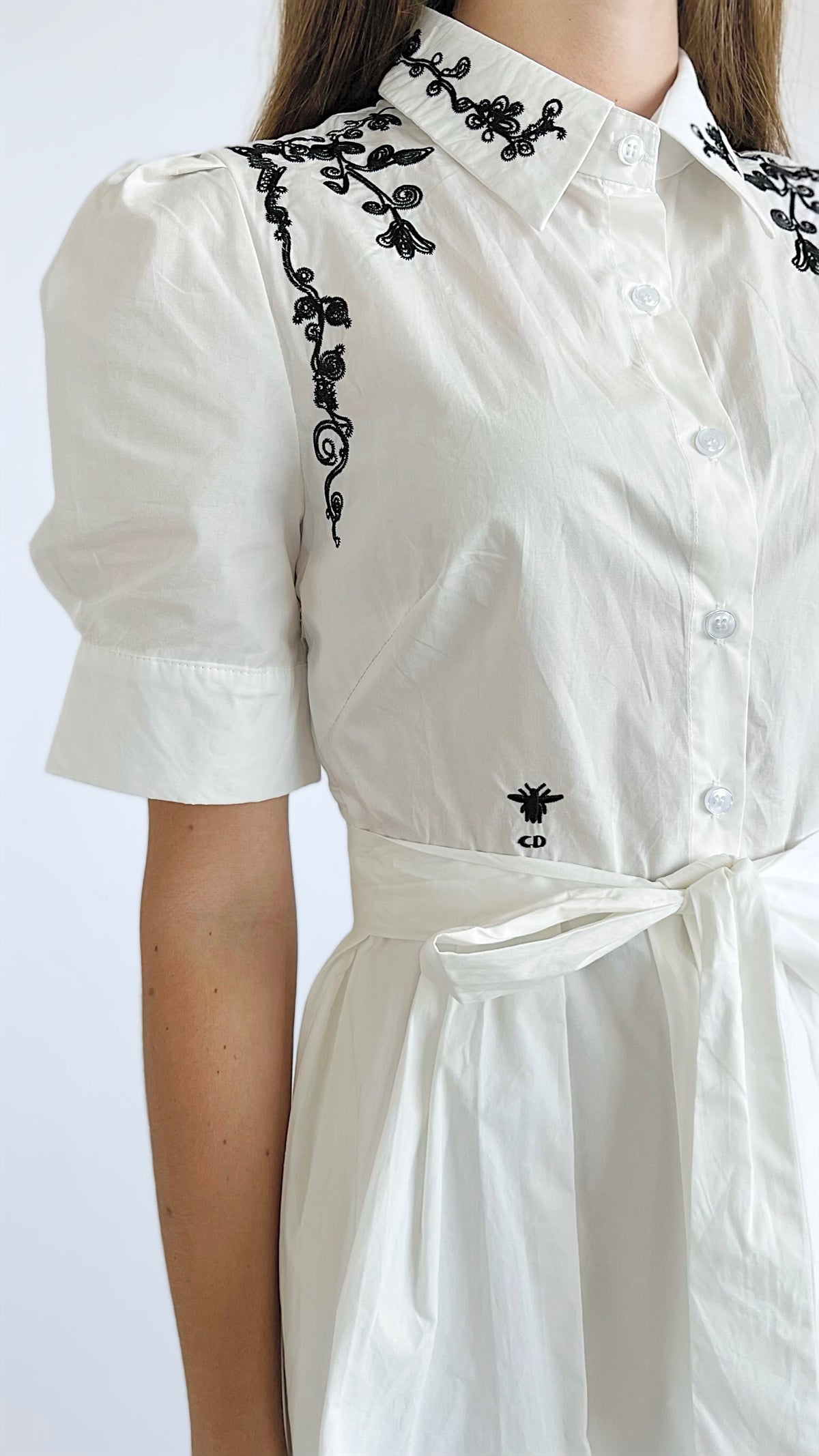 BEE-utiful Embroidery Dress-200 Dresses/Jumpsuits/Rompers-Rousseau-Coastal Bloom Boutique, find the trendiest versions of the popular styles and looks Located in Indialantic, FL