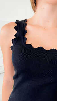 Italian Ribbed Sweater Tank Top - Black-100 Sleeveless Tops-Germany-Coastal Bloom Boutique, find the trendiest versions of the popular styles and looks Located in Indialantic, FL