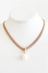 Snake Chain & Freshwater Pearl Necklace-230 Jewelry-Golden Stella-Coastal Bloom Boutique, find the trendiest versions of the popular styles and looks Located in Indialantic, FL