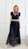 Stella Tiered Tulle Skirt - Black-170 Bottoms-Taba Stitch-Coastal Bloom Boutique, find the trendiest versions of the popular styles and looks Located in Indialantic, FL