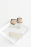 Micropave & Cable Square Earrings-230 Jewelry-GS JEWELRY-Coastal Bloom Boutique, find the trendiest versions of the popular styles and looks Located in Indialantic, FL