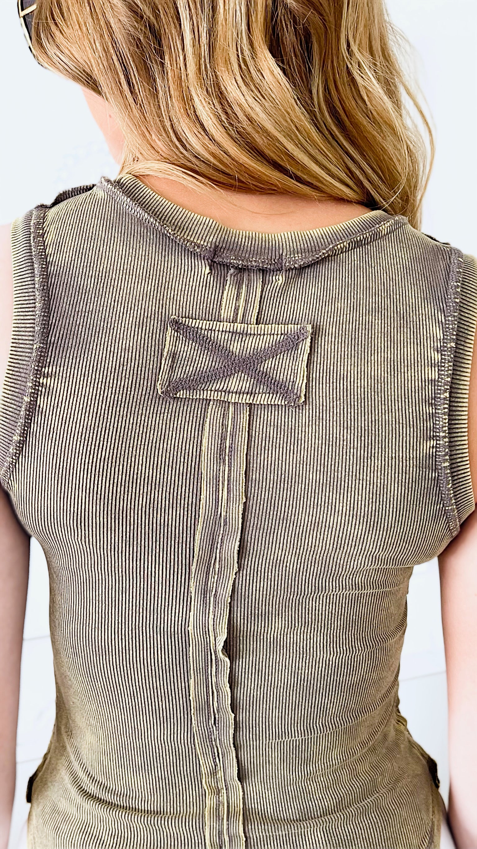 Purely Washed Top - Mocha Grey-100 Sleeveless Tops-Zenana-Coastal Bloom Boutique, find the trendiest versions of the popular styles and looks Located in Indialantic, FL