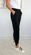 Santorini By Night High Low Cuff Pant - Black-180 Joggers-Joh Apparel-Coastal Bloom Boutique, find the trendiest versions of the popular styles and looks Located in Indialantic, FL
