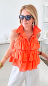 Summer Dreams Top - Orange-100 Sleeveless Tops-HYFVE-Coastal Bloom Boutique, find the trendiest versions of the popular styles and looks Located in Indialantic, FL