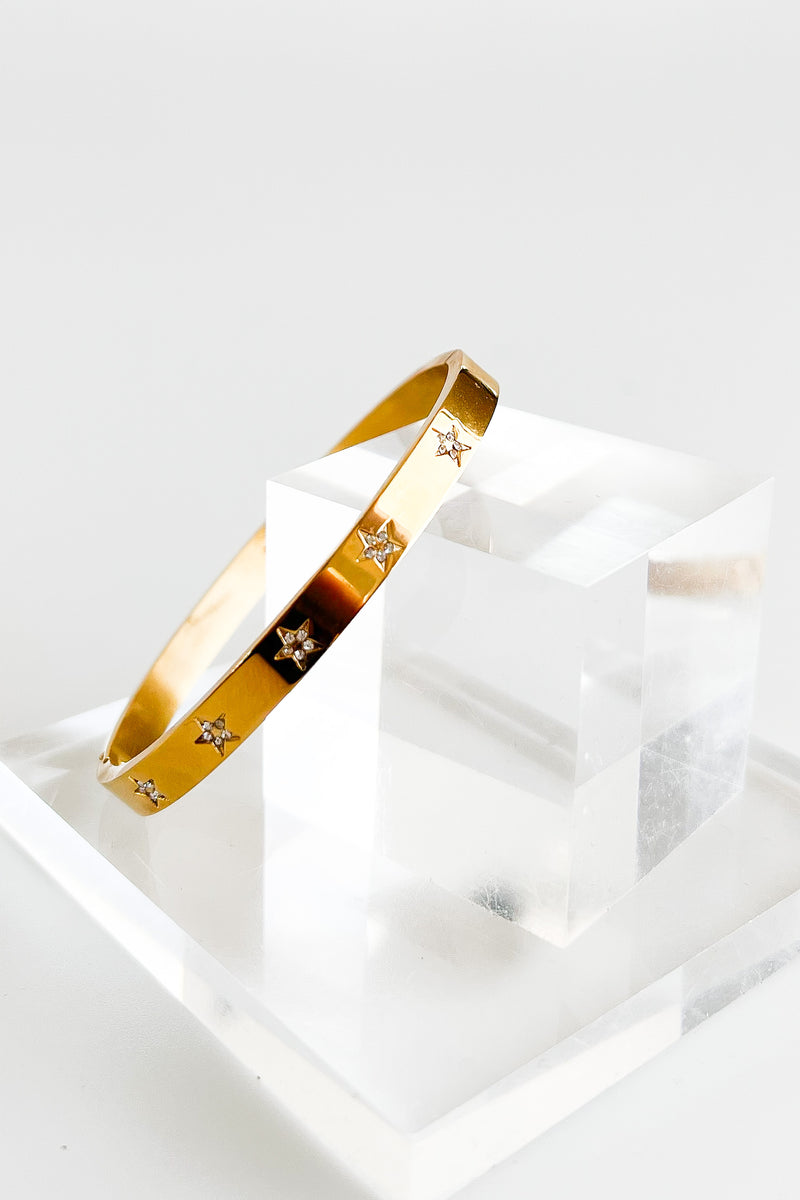 Star Stainless Steel Bangle Bracelet-230 Jewelry-Wona-Coastal Bloom Boutique, find the trendiest versions of the popular styles and looks Located in Indialantic, FL