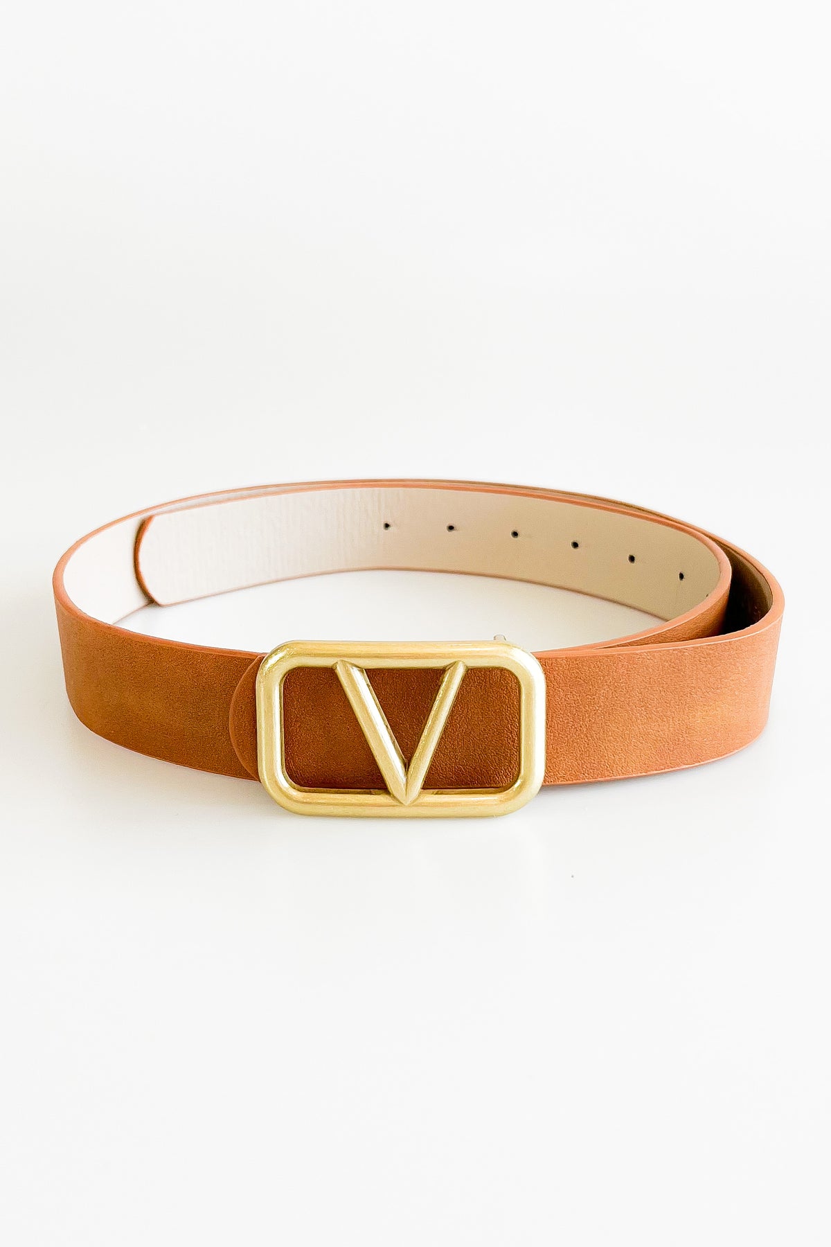 Boite V Buckle Belt - Camel-260 Other Accessories-ICCO ACCESSORIES-Coastal Bloom Boutique, find the trendiest versions of the popular styles and looks Located in Indialantic, FL