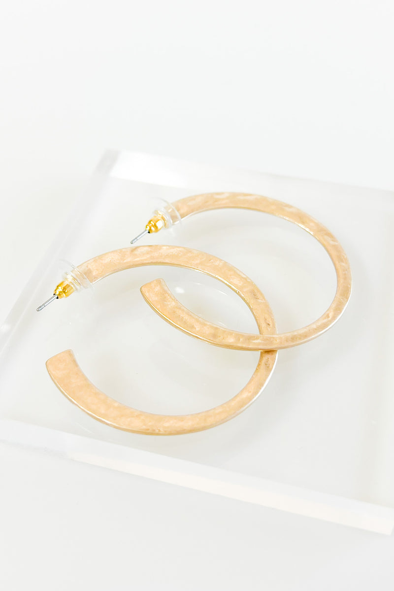 Hammered Hoops-230 Jewelry-Golden Stella-Coastal Bloom Boutique, find the trendiest versions of the popular styles and looks Located in Indialantic, FL