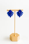 Crystal Leaf Drop Earrings - Blue-230 Jewelry-FAME ACCESSORIES-Coastal Bloom Boutique, find the trendiest versions of the popular styles and looks Located in Indialantic, FL