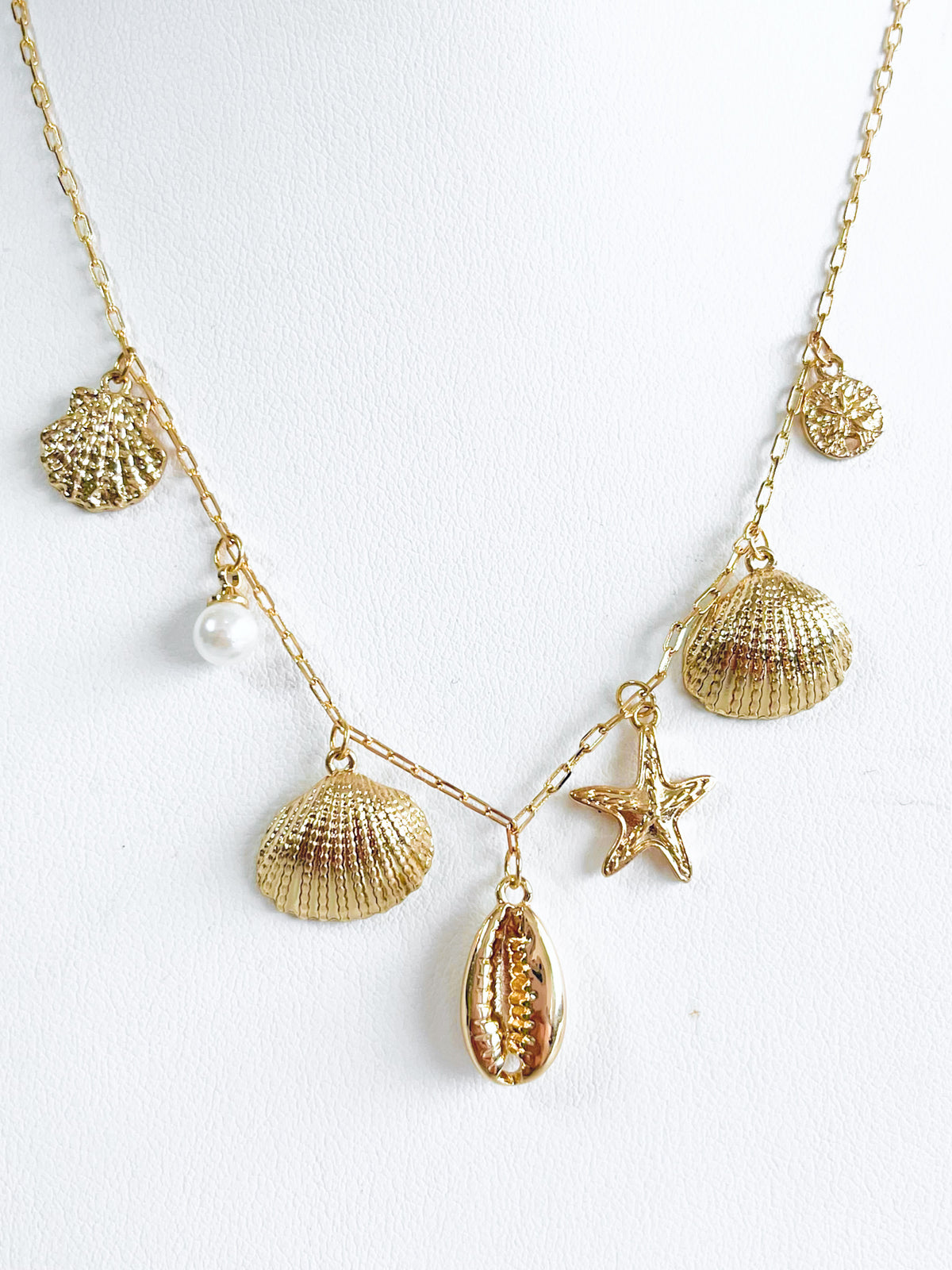 Sea Life Gold Necklace-230 Jewelry-Golden Stella-Coastal Bloom Boutique, find the trendiest versions of the popular styles and looks Located in Indialantic, FL
