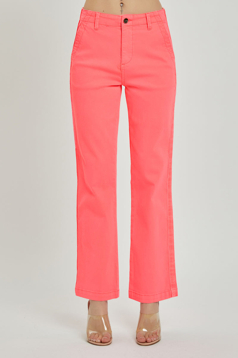 High Rise Twill Straight Jeans-190 Denim-Risen-Coastal Bloom Boutique, find the trendiest versions of the popular styles and looks Located in Indialantic, FL
