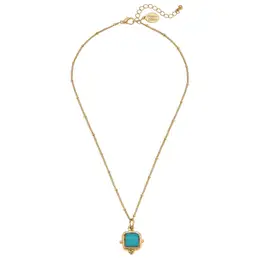Charlotte Dainty Teal Necklace - Susan Shaw-230 Jewelry-SUSAN SHAW-Coastal Bloom Boutique, find the trendiest versions of the popular styles and looks Located in Indialantic, FL