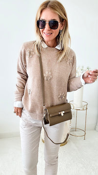 Dazing Daisies Sweater-140 Sweaters-Joh Apparel-Coastal Bloom Boutique, find the trendiest versions of the popular styles and looks Located in Indialantic, FL