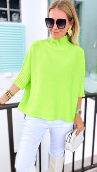 Break Free Italian Sweater Top - Kiwi-140 Sweaters-Yolly-Coastal Bloom Boutique, find the trendiest versions of the popular styles and looks Located in Indialantic, FL