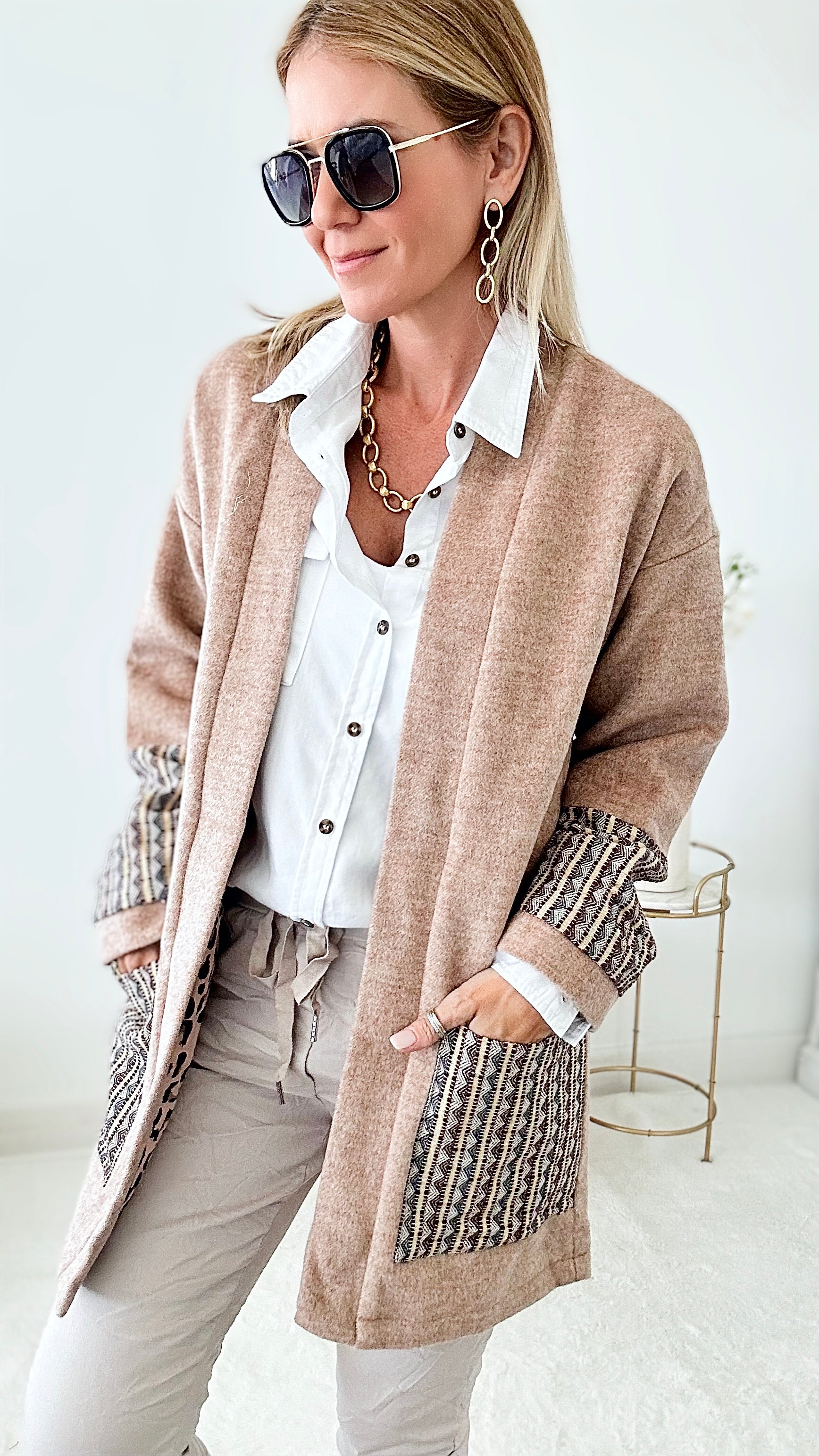 Cozy Cabin Zig Zag Cardigan-160 Jackets-Joh Apparel-Coastal Bloom Boutique, find the trendiest versions of the popular styles and looks Located in Indialantic, FL