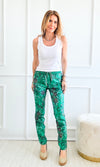 Garden Grove Reversible Italian Pant - Green-180 Joggers-Italianissimo-Coastal Bloom Boutique, find the trendiest versions of the popular styles and looks Located in Indialantic, FL