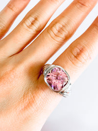 Sterling Silver Pink Big Twist Ring-230 Jewelry-Oriental Treasure-Coastal Bloom Boutique, find the trendiest versions of the popular styles and looks Located in Indialantic, FL