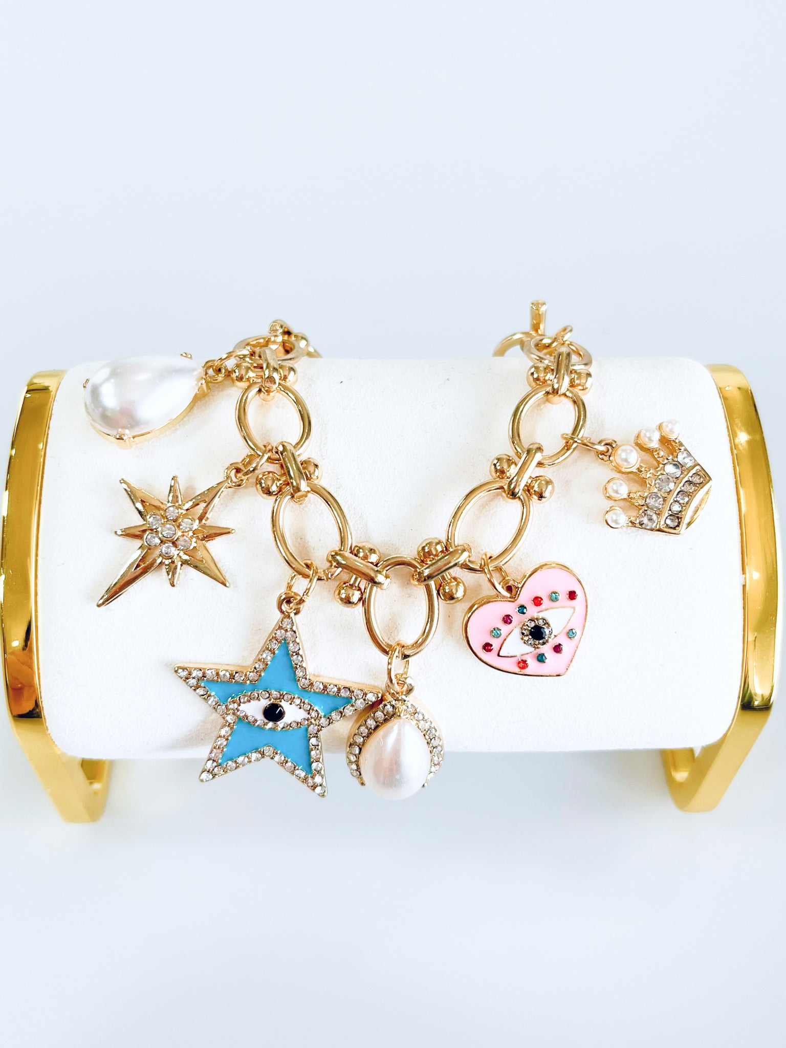 Star Charm Toggle Bracelet-230 Jewelry-Wona Trading-Coastal Bloom Boutique, find the trendiest versions of the popular styles and looks Located in Indialantic, FL