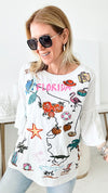 The Sunshine State Embroidered Top-120 Graphic-Avani del amour-Coastal Bloom Boutique, find the trendiest versions of the popular styles and looks Located in Indialantic, FL