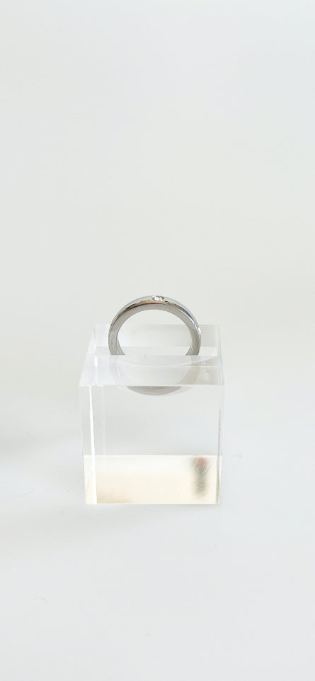 Studded CZ Ring - Silver-230 Jewelry-NYW-Coastal Bloom Boutique, find the trendiest versions of the popular styles and looks Located in Indialantic, FL