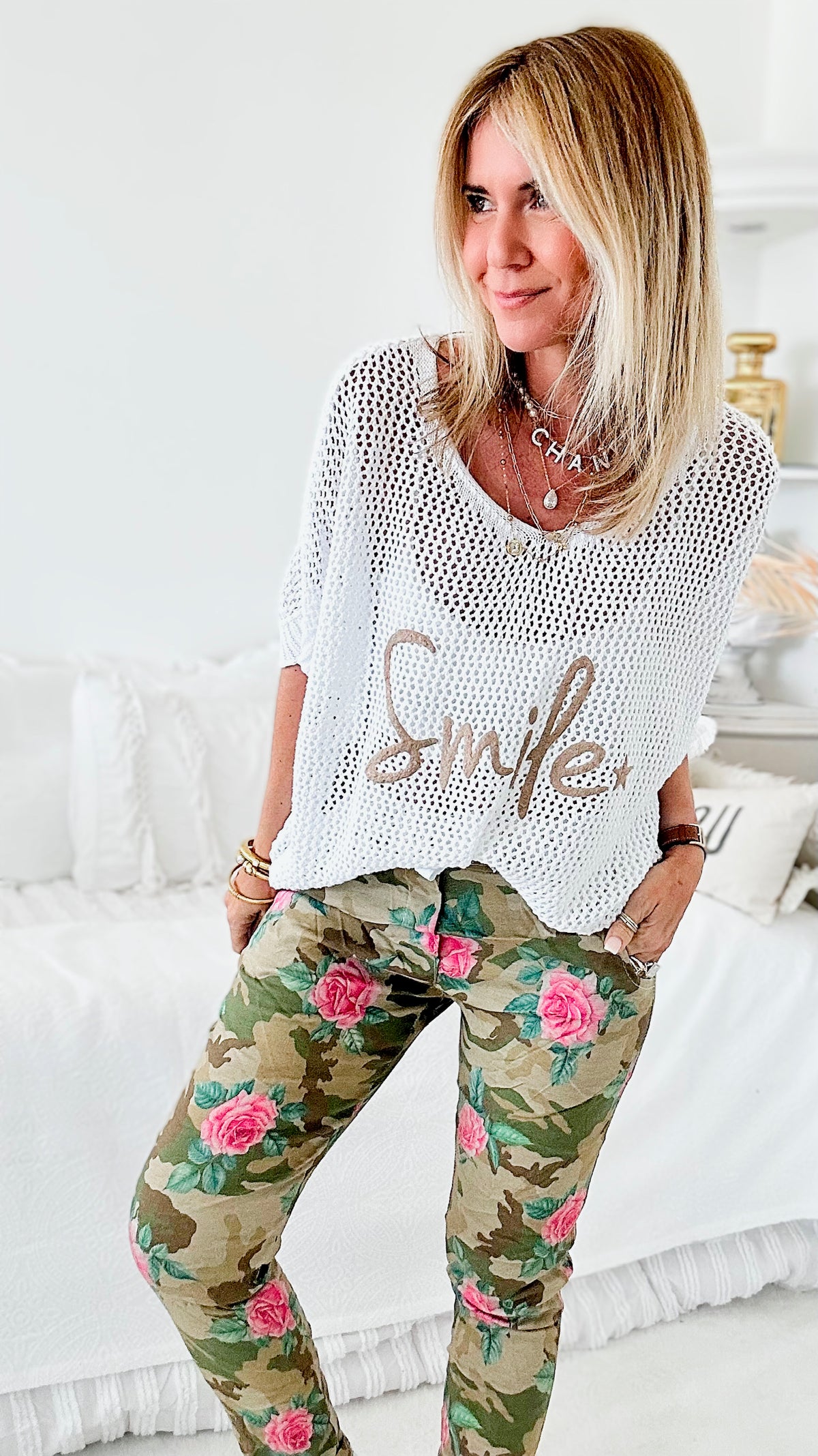 Italian Roses & Camo Joggers - Olive-180 Joggers-Yolly-Coastal Bloom Boutique, find the trendiest versions of the popular styles and looks Located in Indialantic, FL