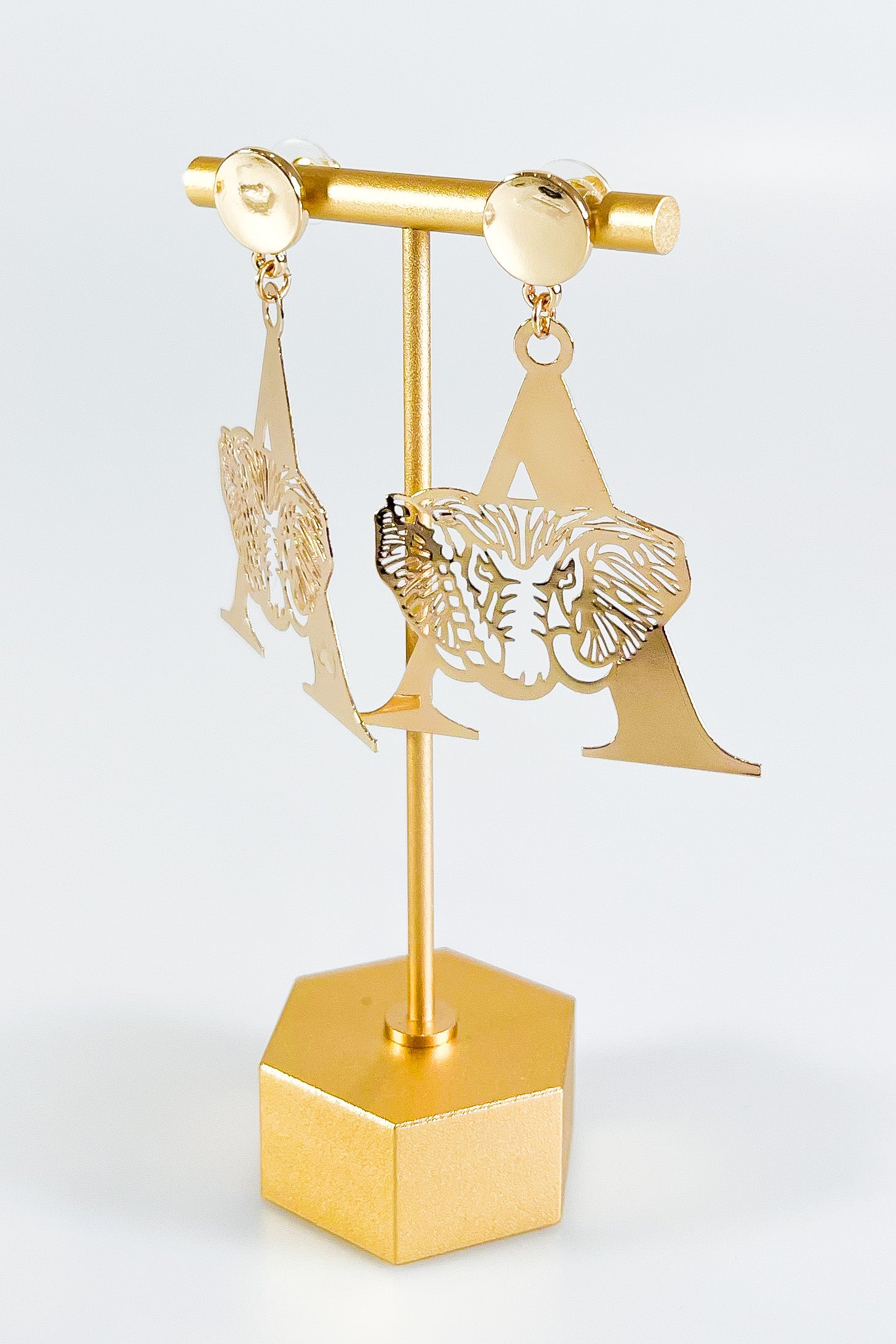 Fierce Letter A Earrings - Gold-230 Jewelry-Golden Stella-Coastal Bloom Boutique, find the trendiest versions of the popular styles and looks Located in Indialantic, FL