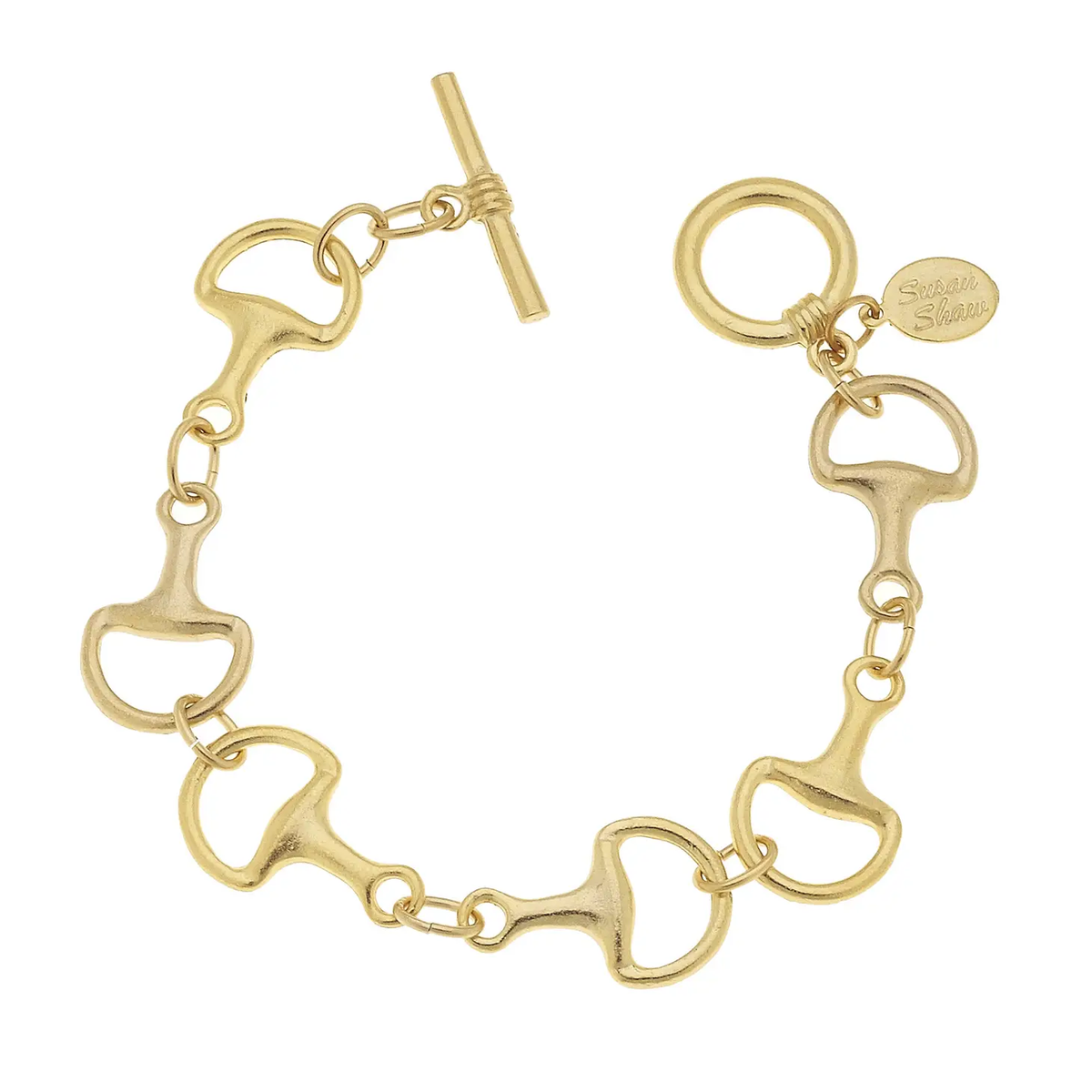Gold Horse Bit Bracelet- Susan Shaw-230 Jewelry-SUSAN SHAW-Coastal Bloom Boutique, find the trendiest versions of the popular styles and looks Located in Indialantic, FL