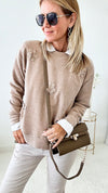 Dazing Daisies Sweater-140 Sweaters-Joh Apparel-Coastal Bloom Boutique, find the trendiest versions of the popular styles and looks Located in Indialantic, FL