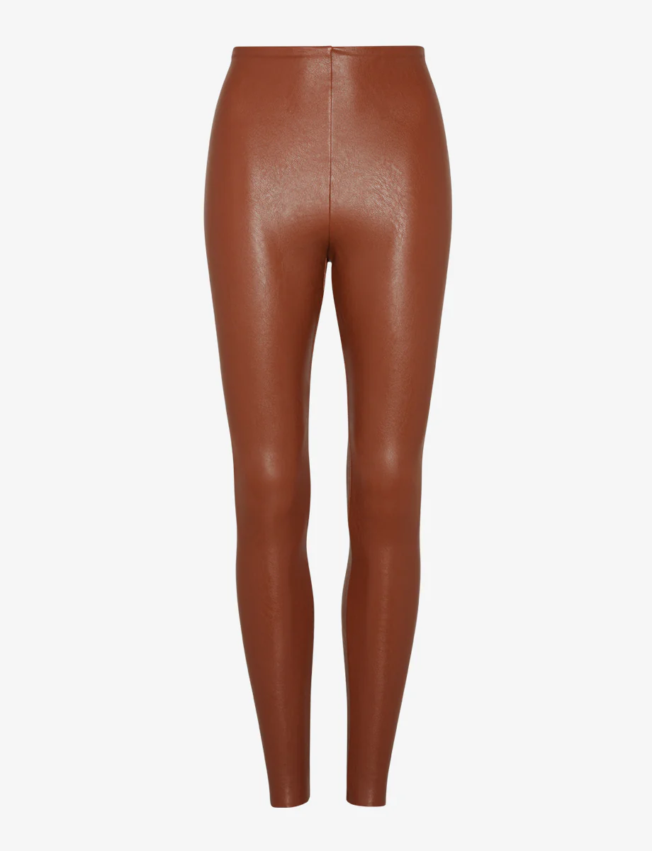 Faux Leather Legging by Commando - Cocoa-170 Bottoms-Commando-Coastal Bloom Boutique, find the trendiest versions of the popular styles and looks Located in Indialantic, FL