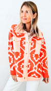 Colorblock Button Closure Sherpa Jacket-160 Jackets-Rousseau-Coastal Bloom Boutique, find the trendiest versions of the popular styles and looks Located in Indialantic, FL