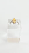 Sterling Silver Canary Pear Halo Ring-230 Jewelry-NYC-Coastal Bloom Boutique, find the trendiest versions of the popular styles and looks Located in Indialantic, FL