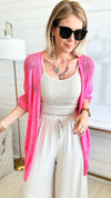 Light as a Feather Cardigan - Hot Pink-150 Cardigans/Layers-ADORA-Coastal Bloom Boutique, find the trendiest versions of the popular styles and looks Located in Indialantic, FL