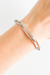 CZ Paper Clip Slider Bracelet-230 Jewelry-Wona-Coastal Bloom Boutique, find the trendiest versions of the popular styles and looks Located in Indialantic, FL
