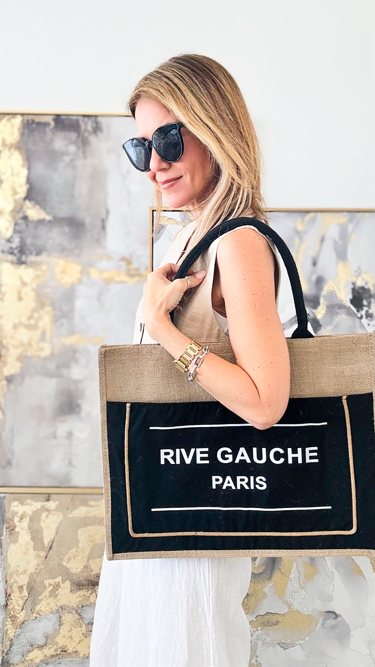 Rive Gauche Paris Italian Bag - Black-240 Bags-Germany-Coastal Bloom Boutique, find the trendiest versions of the popular styles and looks Located in Indialantic, FL