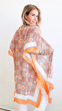 Flower Pattern Scarf - Orange-260 Other Accessories/NYW-ICCO ACCESSORIES-Coastal Bloom Boutique, find the trendiest versions of the popular styles and looks Located in Indialantic, FL