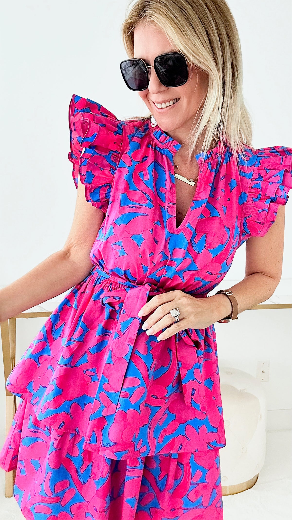 Berry Bliss Ruffle Mini Dress-200 dresses/jumpsuits/rompers-SUGARLIPS-Coastal Bloom Boutique, find the trendiest versions of the popular styles and looks Located in Indialantic, FL