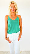 Infinity Cami Top - K Green-100 Sleeveless Tops-Zenana-Coastal Bloom Boutique, find the trendiest versions of the popular styles and looks Located in Indialantic, FL