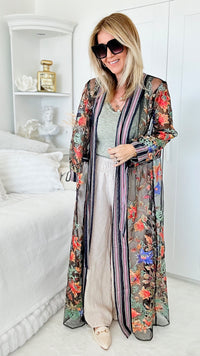 Breathtaking Embroidered Kimono-150 Cardigans/Layers-Aratta-Coastal Bloom Boutique, find the trendiest versions of the popular styles and looks Located in Indialantic, FL