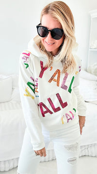 Y'ALL Ready For This Sweatshirt - Off White-150 Cardigans/Layers-Blue B-Coastal Bloom Boutique, find the trendiest versions of the popular styles and looks Located in Indialantic, FL