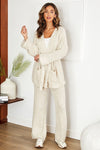 Cable Knit Pant Cardigan Cozy Set - Beige-210 Loungewear/Sets-Venti6 Outlet-Coastal Bloom Boutique, find the trendiest versions of the popular styles and looks Located in Indialantic, FL