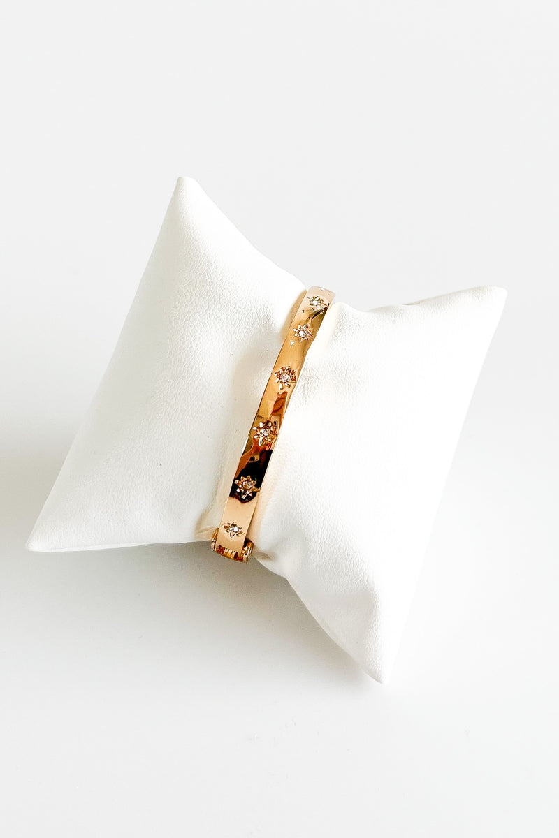 Embellished Star Evening Bangle Bracelet-230 Jewelry-NYW-Coastal Bloom Boutique, find the trendiest versions of the popular styles and looks Located in Indialantic, FL