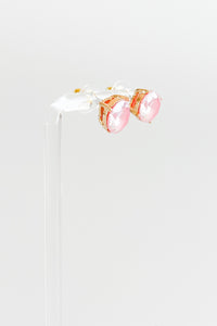 CZ Round Stud Earrings - Rose-230 Jewelry-Golden Stella-Coastal Bloom Boutique, find the trendiest versions of the popular styles and looks Located in Indialantic, FL
