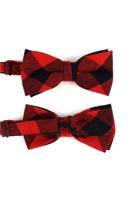 Bow Tie and Pocket Square Set - Black&Red-260 Other Accessories-Selini New York-Coastal Bloom Boutique, find the trendiest versions of the popular styles and looks Located in Indialantic, FL