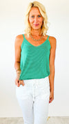 Infinity Cami Top - K Green-100 Sleeveless Tops-Zenana-Coastal Bloom Boutique, find the trendiest versions of the popular styles and looks Located in Indialantic, FL