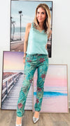 Flower Print Reversible Pants-170 Bottoms-Tempo-Coastal Bloom Boutique, find the trendiest versions of the popular styles and looks Located in Indialantic, FL