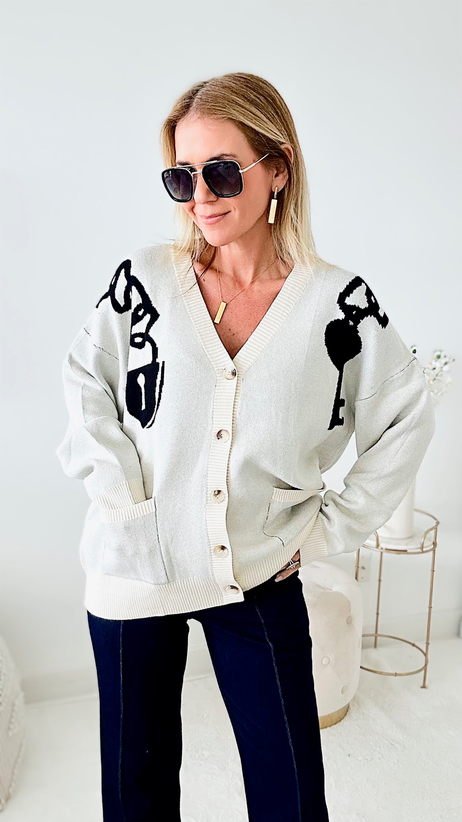 Lock Key Cardigan-150 Cardigans/Layers-MISS SPARKLING-Coastal Bloom Boutique, find the trendiest versions of the popular styles and looks Located in Indialantic, FL