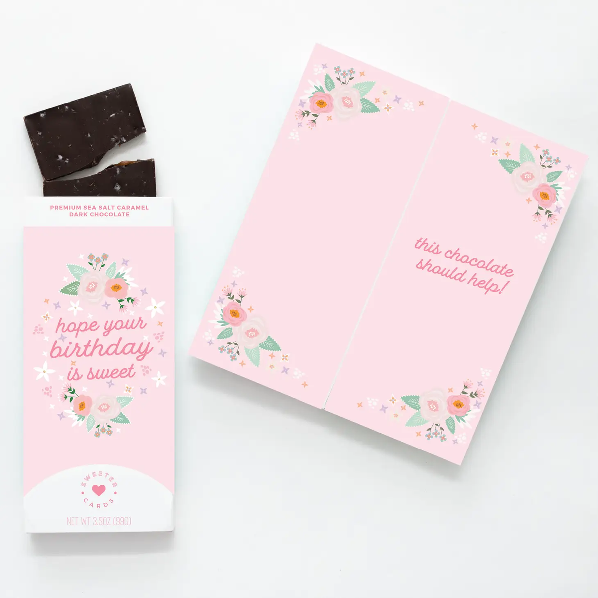 Hope Your Birthday Is Sweet–Chocolate Bar and Greeting Card!-270 Home/Gift-Sweeter Cards Chocolate Bar + Greeting Card-Coastal Bloom Boutique, find the trendiest versions of the popular styles and looks Located in Indialantic, FL