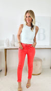 Love Endures Jogger Pant - Coral-180 Joggers-Yolly-Coastal Bloom Boutique, find the trendiest versions of the popular styles and looks Located in Indialantic, FL