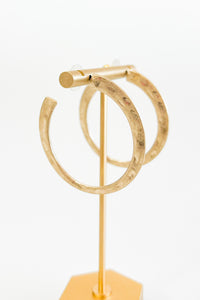 Hammered Hoops-230 Jewelry-Golden Stella-Coastal Bloom Boutique, find the trendiest versions of the popular styles and looks Located in Indialantic, FL