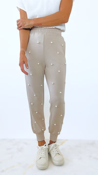 Pearl Trail Pant - Taupe-170 Bottoms-Why Dress-Coastal Bloom Boutique, find the trendiest versions of the popular styles and looks Located in Indialantic, FL
